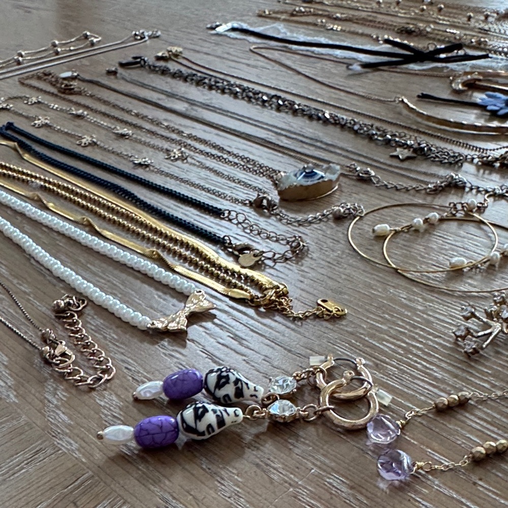 Jewelry Haul Evil eye, earrings rings necklace choker pearls butterfly 🦋 heart
